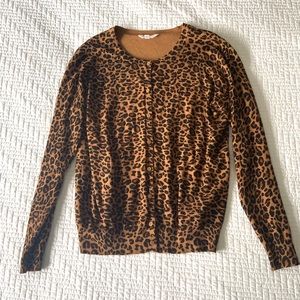 Cheetah cardigan, size large